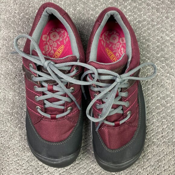 Keen Presidio Sport Mesh Waterproof Shoes Women's 9 Burgundy Hiking Outdoor - Picture 2 of 12